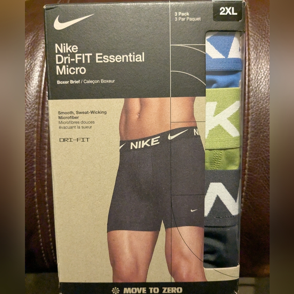 Nike Dri-FIT Essential Boxer Briefs - Black, Blue, Green